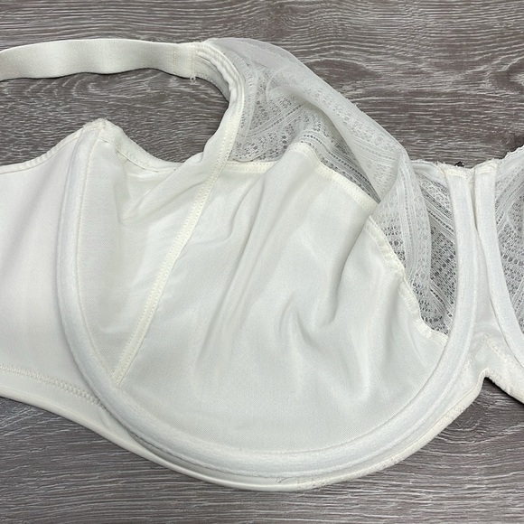 Lilyette By Maidenform 0434 Enchantment Lace Minimizer Underwire Bra Ivory 42G - Picture 13 of 16